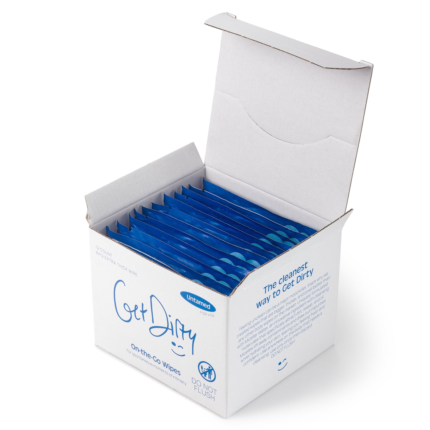Get Dirty Body Cleansing Wipes (His) | Extra-Durable XL Shower Wipes for Men