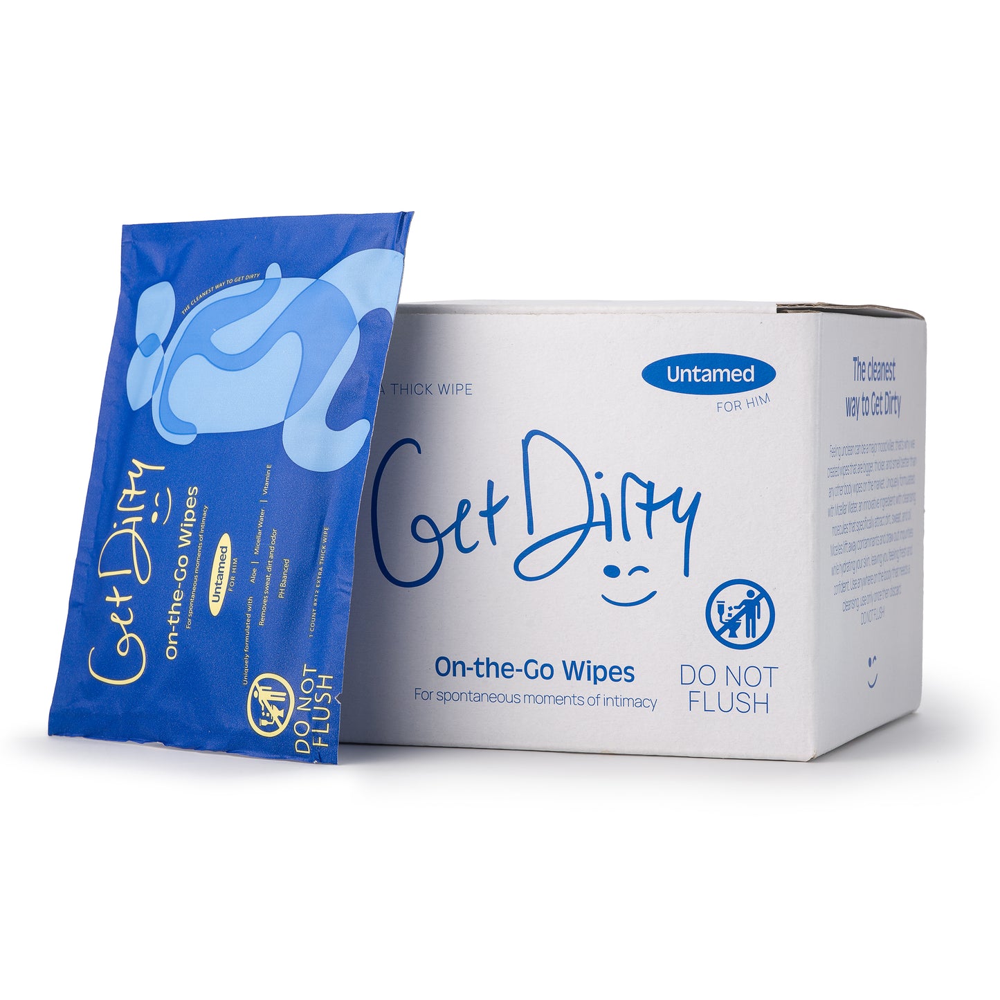 Get Dirty Body Cleansing Wipes (His) | Extra-Durable XL Shower Wipes for Men