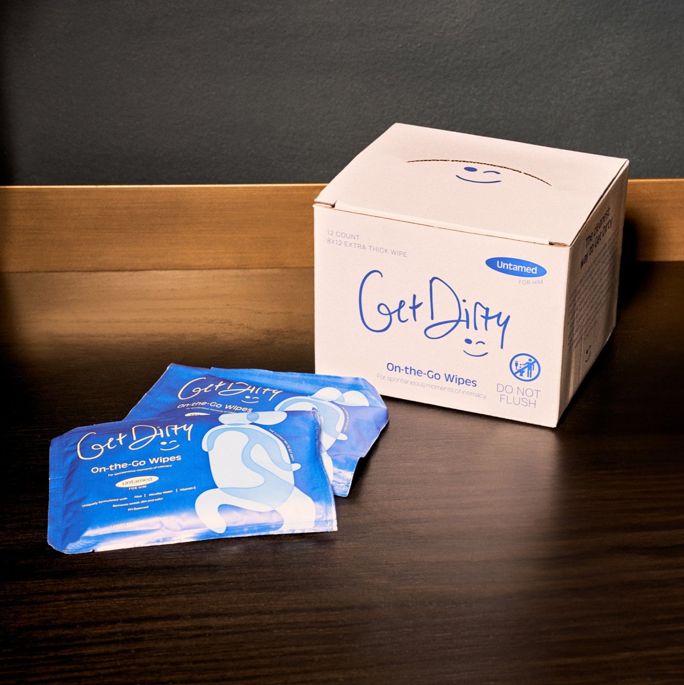 Get Dirty Men's Body Wipes size comparison - 25% larger than standard wipes